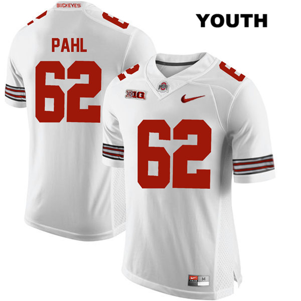 Ohio State Buckeyes Youth Brandon Pahl #62 White Authentic Nike College NCAA Stitched Football Jersey WR19J25NQ